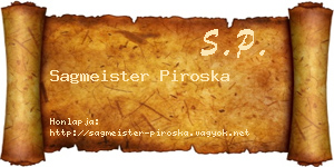 Sagmeister Piroska névjegykártya